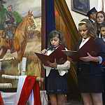 Boiska 11.11.2015. Montaż słowno-muzyczny w wykonaniu dzieci ze Szkoły Podstawowej w Starych Boiskach.