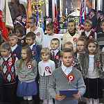 Boiska 11.11.2015. Montaż słowno-muzyczny w wykonaniu dzieci ze Szkoły Podstawowej w Starych Boiskach.