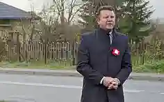 11-11-2017, Józefów nad Wisłą. 99. rocznica odzyskania niepodległości przez Polskę. Grzegorz Kapica, Wójt Gminy Józefów nad Wisłą.